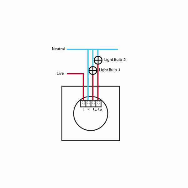 WiFi MQTT Smart Wall Switch 2 Gang (Neutral Required) - obrazek 3